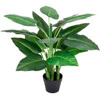 Greenbrokers Artificial Calla Lily Tree In Pot 90Cm 3Ft, Green
