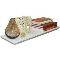 Techstyle Oliver Bevelled 18Inch 46Cm Floating Wall Shelf White, White