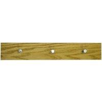 Techstyle Ellis Wood Wall Mounted 40Cm Floating Shelf With 3 Hooks Oak, Brown
