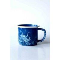 Rozi Bubble Collection Enamel Mug, Blue