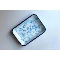 Rozi Bubble Collection Enamel Rectangular Large Roasting And Serving Dish, White