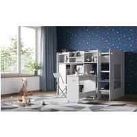 Flair Furniture Flair Wizard White Junior Highsleeper Workstation, White