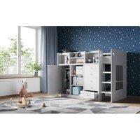 Flair Furniture Flair Wizard White Junior Highsleeper Storage Station, White