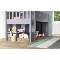 Flair Furniture Flair Charlie Midsleeper Frame Grey, Grey
