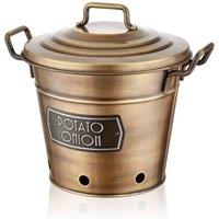 Rozi Potato And Onion Bin - Gold, Gold