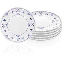 Rozi Set Of 6 Marvy Collection Side Plates, Blue