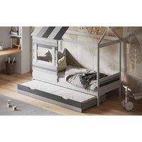 Flair Furniture Flair Woodland House Bed With Trundle Grey, Grey