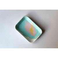 Rozi Unique Collection Enamel Rectangular Medium Roasting And Serving Dish, Multi