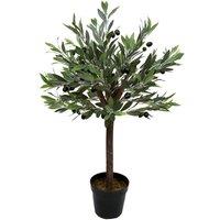 Greenbrokers Artificial Premium Quality Olive Tree 90Cm 3Ft, Green
