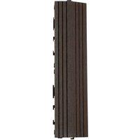 Decko 1 Piece Brown Composite Interlocking Straight Edging Tile 30Cm X 7Cm, Brown