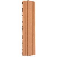 Decko 1 Piece Teak Composite Interlocking Straight Edging Tile 30Cm X 7Cm, Brown
