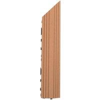 Decko 1 Piece Teak Composite Interlocking Right Edging Tile 37Cm X 7Cm, Brown
