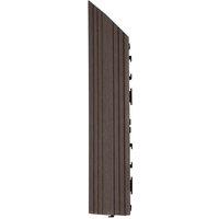 Decko 1 Piece Brown Composite Interlocking Left Edging Tile 37Cm X 7Cm, Brown