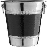 Interiors By Ph Champagne Wine Hammered Band Bucket - Black, Black