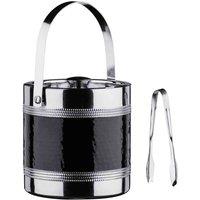 Interiors By Ph Ice Bucket With Tongs - Black, Black