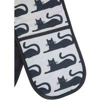 Interiors By Ph Cat Double Oven Glove - Black, Black
