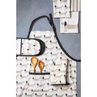 Interiors By Ph Sausage Dog Apron, Black