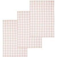 Interiors By Ph Set Of Three Tea Towels - Amber And White, White