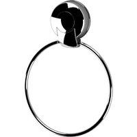 Showerdrape Suctionloc Chrome Towel Ring, Silver