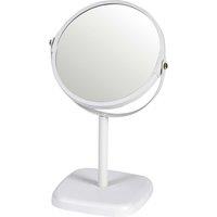 Showerdrape Capri 2X Magnification Double Sided Vanity Table Mirror - White, White