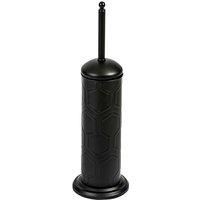 Showerdrape Hex Embossed Steel Toilet Brush - Black