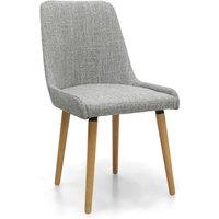 2 x Capri Flax Effect Grey Weave Dining Chairs, Grey