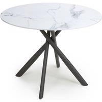 Shankar Avesta White Round Dining Table, White