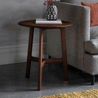 Crossland Grove Valencia Round Side Table Walnut, Brown