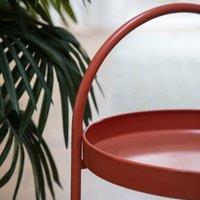 Crossland Grove Melton Side Table Red, Red