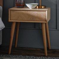Crossland Grove Lisbon 1 Drawer Side Table, Brown