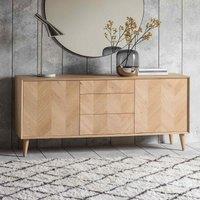 Crossland Grove Lisbon 2 Door 3 Drawer Sideboard, Brown
