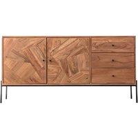 Crossland Grove Dallas 2 Door 3 Drawer Sideboard, Brown
