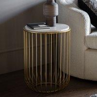 Crossland Grove Nimes Side Table Gold, Gold