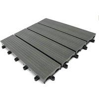 Monster Shop 33 X Wpc Decking Floor Tiles 30X30Cm - Grey, Grey