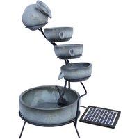 Monster Shop 4 Tier Spilling Bowls Water Feature - Grey, Grey