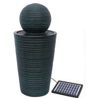 Monster Shop Round Ball Solar Water Feature, Black
