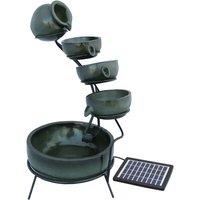Monster Shop 4 Tier Spilling Bowls Water Feature - Green, Green