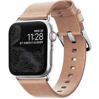 Nomad Modern Strap slim - 40Mm 38Mm Silver Hardware Natural Leather, Cream