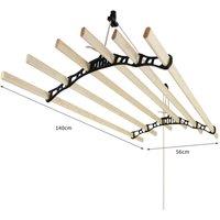 Clothing Airer Ceiling Pulley - Black - 1.4M