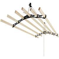 Clothing Airer Ceiling Pulley - Black - 1.2M, Black