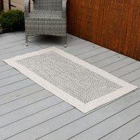 Streetwize Jute-Style Indoor & Outdoor Rug - Light Grey - 80cm x 150cm