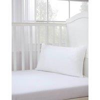 Clair de Lune micro-fresh anti allergy cotton baby pillow in white from 18 mths+