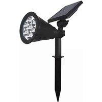 ENER-J 7w Solar Spike Garden Light 1800 mAh Battery 5.5V 1.5W Solar Panel IP44 RGB, White