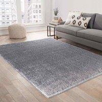 Serdim Rugs California Plain Shaggy Rugs 80 X 150cm Silver, Silver