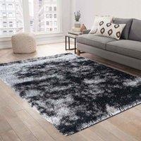 Serdim Rugs California Twotone Shaggy Rugs 60 X 220cm Dark Grey, Grey