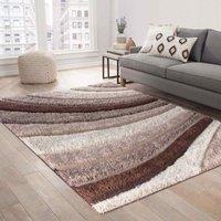 Serdim Rugs California Waves Shaggy Rugs 160 X 230cm Bronze, Brown