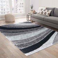 Serdim Rugs California Waves Shaggy Rugs 60 X 220cm Grey, Grey