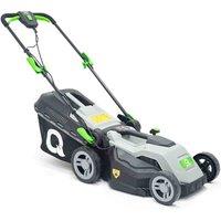 Q Garden 1600w 38cm Electric Rotary Lawnmower, Grey