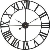 Interiors by PH Black Metal Wall Clock, Black