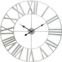 Interiors by PH Silver Metal Wall Clock, Silver